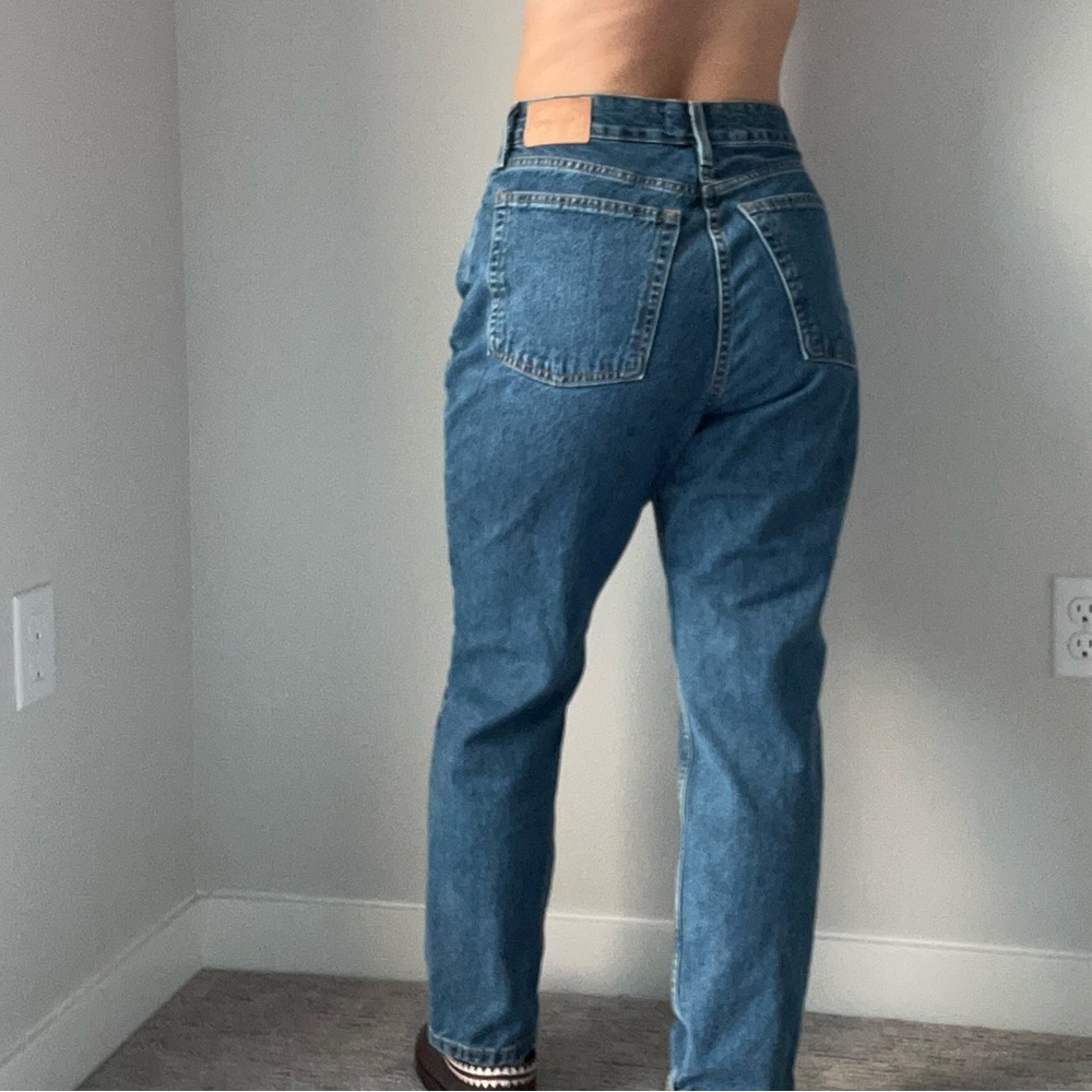 Everlane Blue Denim High Waisted The Curvy Cheeky 90s Straight Leg Jeans - 30R